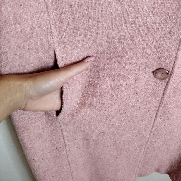 Marvin Richards pink peacoat button down wool blend coat sz 12 - Picture 4 of 12